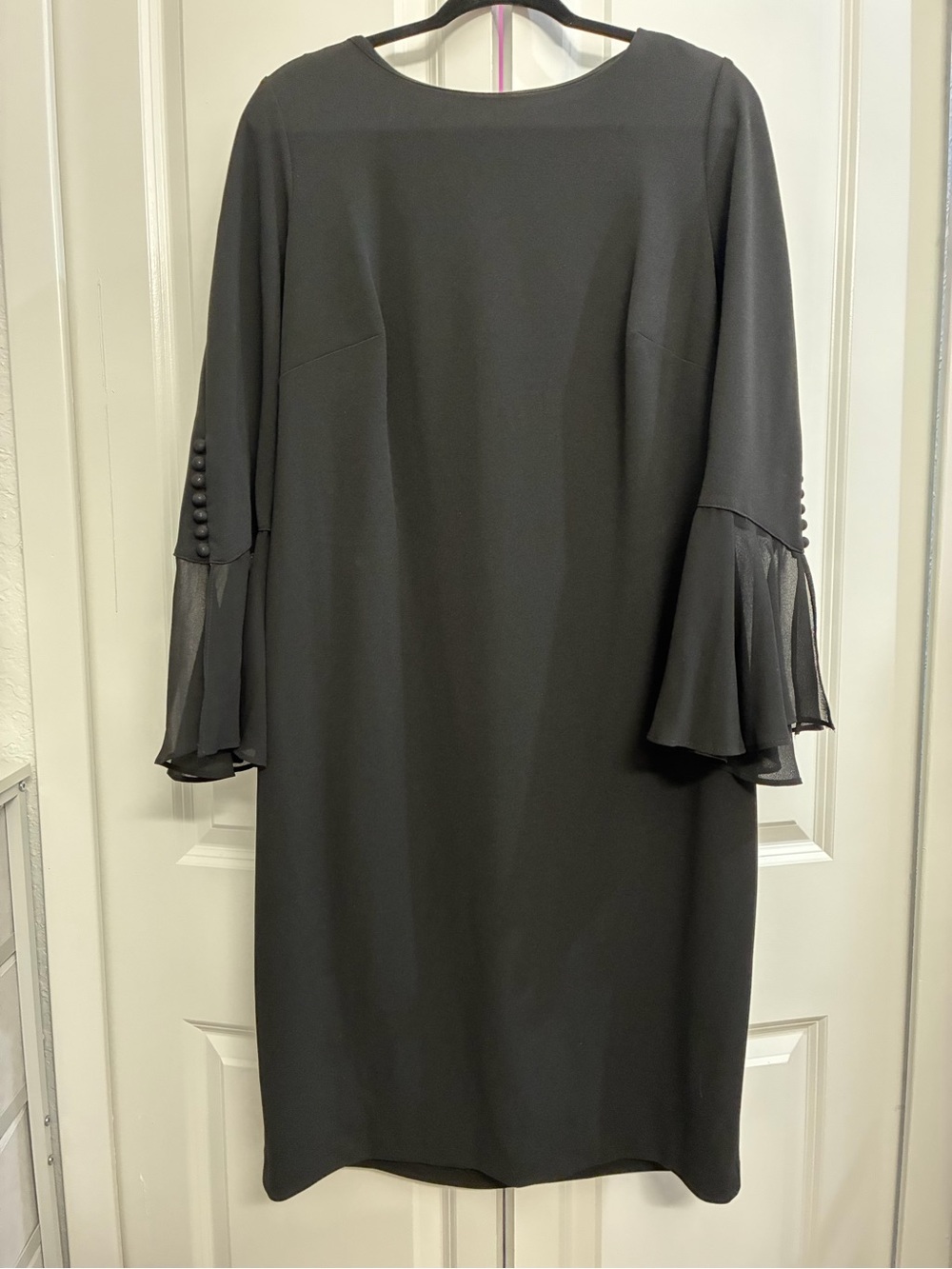 Elegant Black Bell Sleeve Dress